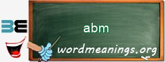 WordMeaning blackboard for abm